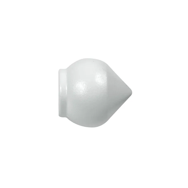 Terminale bastone tenda Bulbo in alluminio bianco Ø 20 mm 2 pz Bestseller