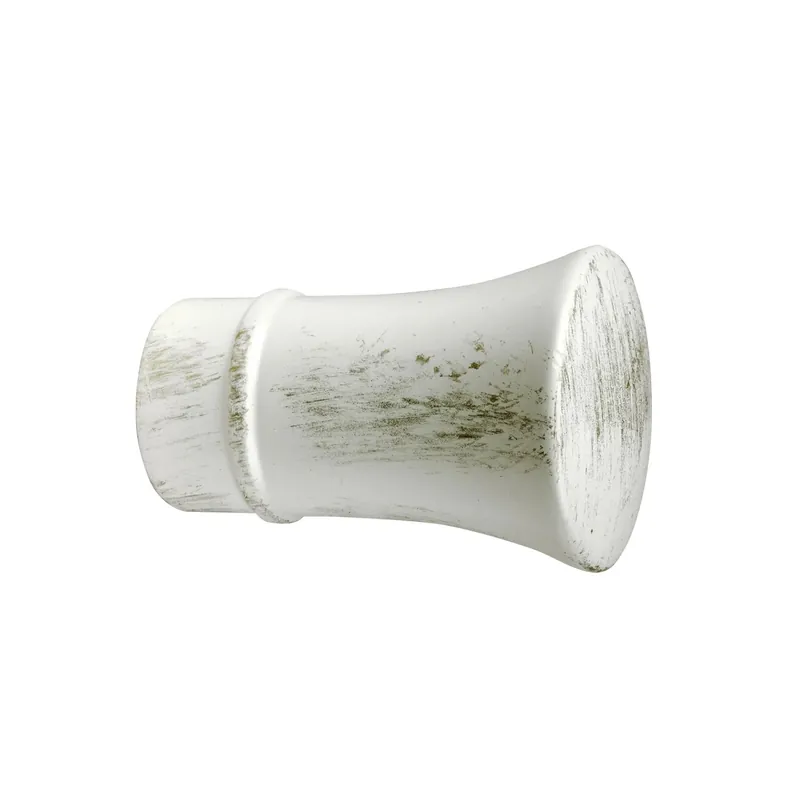 Lage Kosten Terminale bastone tenda Tromba in alluminio avorio Ø 20 mm 1 pz