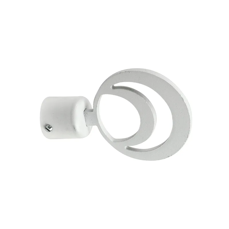 Koopje Terminale bastone tenda Cerchio in alluminio bianco Ø 20 mm 1 pz