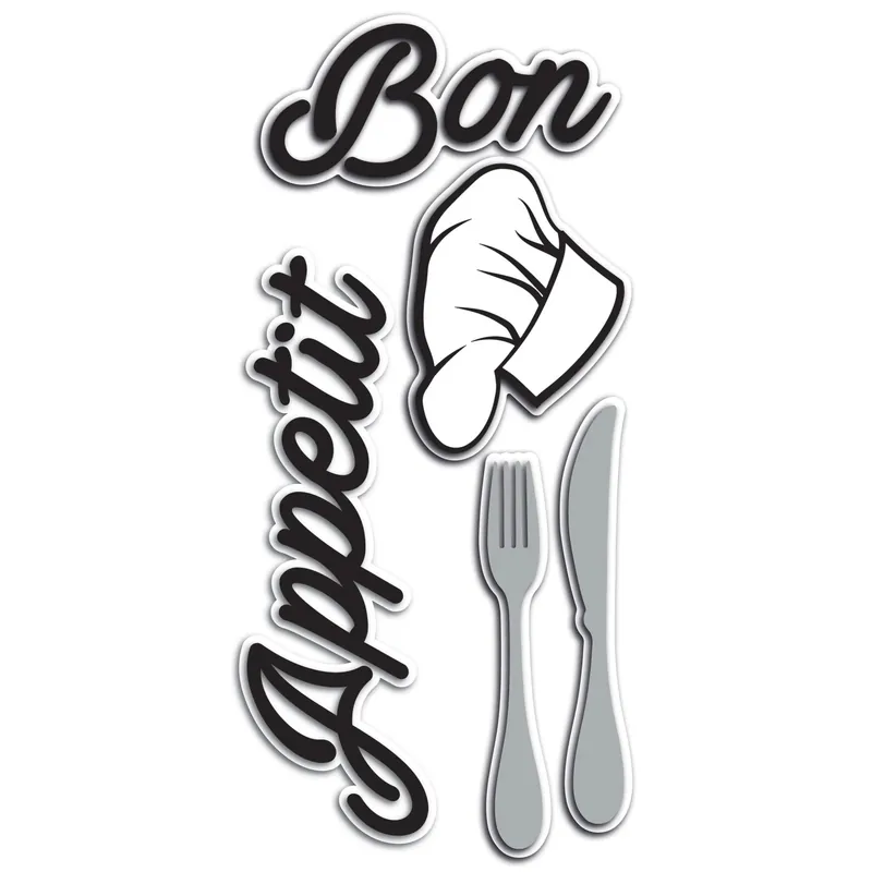 Fabrieksprijs Sticker autoadesivo in foam 1fg 15x31 cm bon apettit