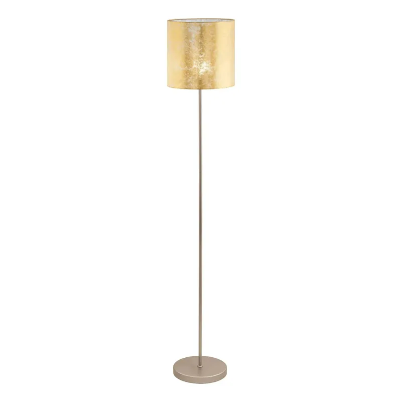 Piantana Eglo Viserbella Ø28xH158,5 cm acciaio tessuto oro Direct Beschikbaar