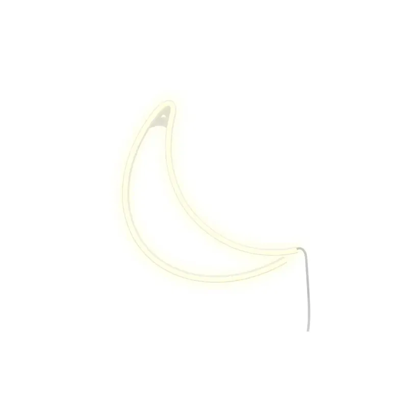 Weekendaanbieding Lampada da parete LED Moon effetto neon colore bianco caldo