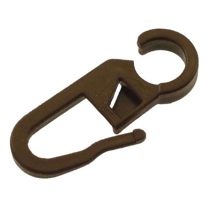 Koopje Ganci tasca in plastica per tendine a vetro marrone 7 mm 20 pz