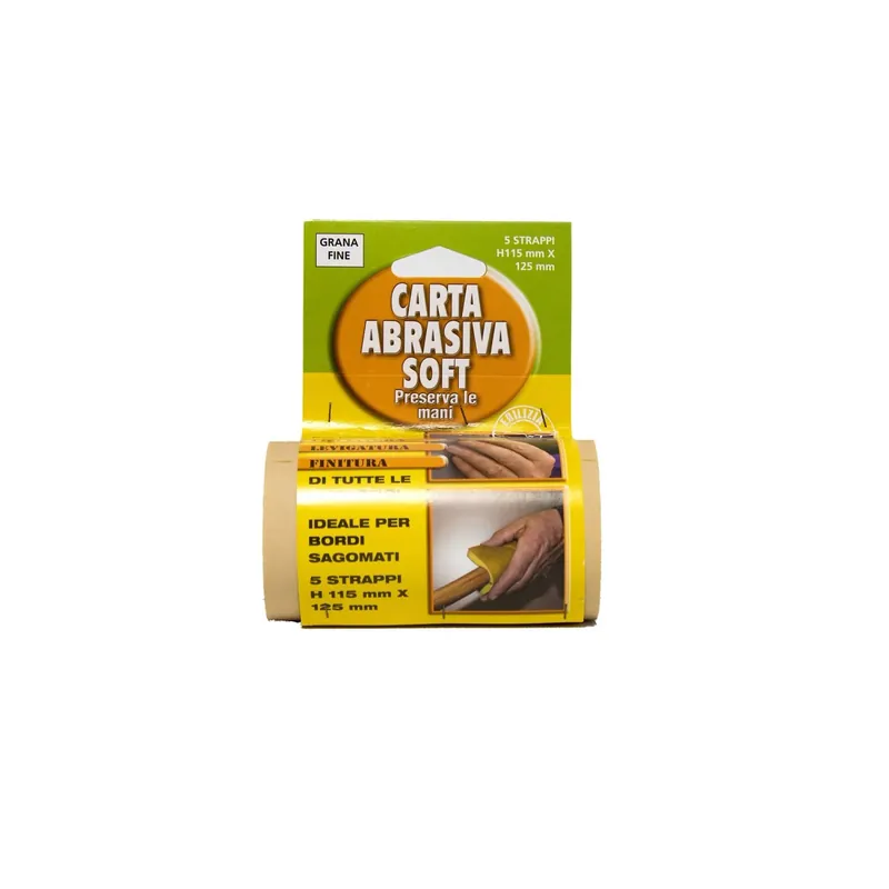 Miniroll Carta abrasiva Soft 5 strappi 115 x 125 mm grana fine Tijdelijk Beschikbaar