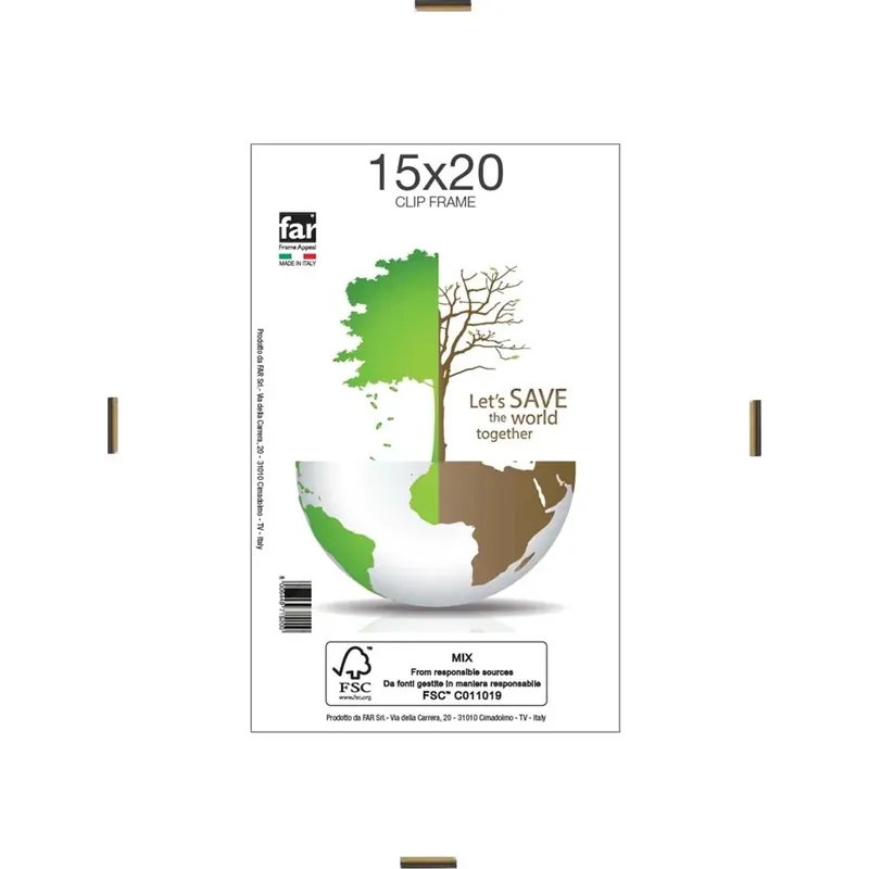 Cornice a giorno in vetro certificata FSC® 15x20 cm Tijdelijk Beschikbaar