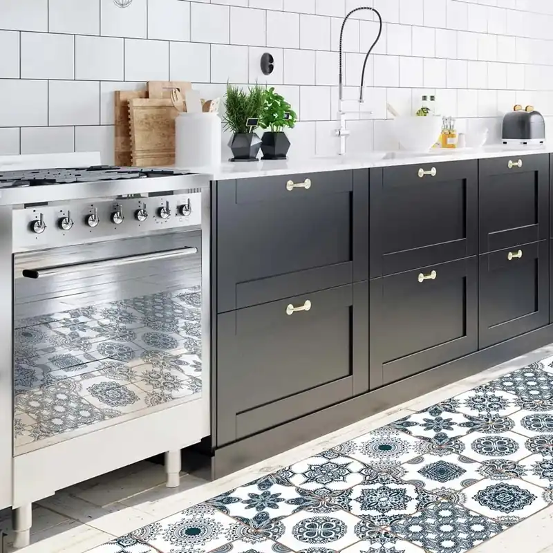 Favoriet Passatoia in Vinile Summer Tiles 50x120 cm