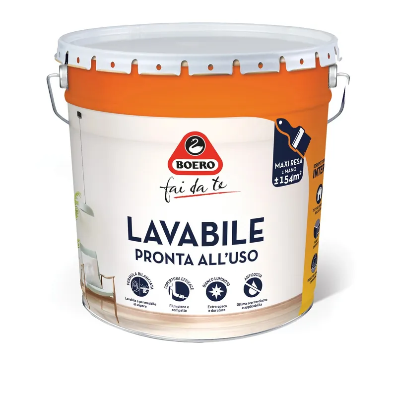 Idropittura lavabile pronta all`uso 14 Lt Boero Hoge Kwaliteit