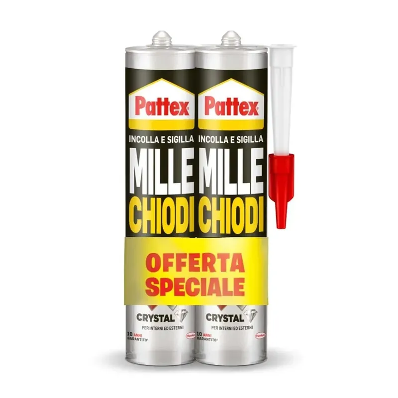Op = Op Colla per montaggio Pattex Millechiodi Crystal Bipack 290 g