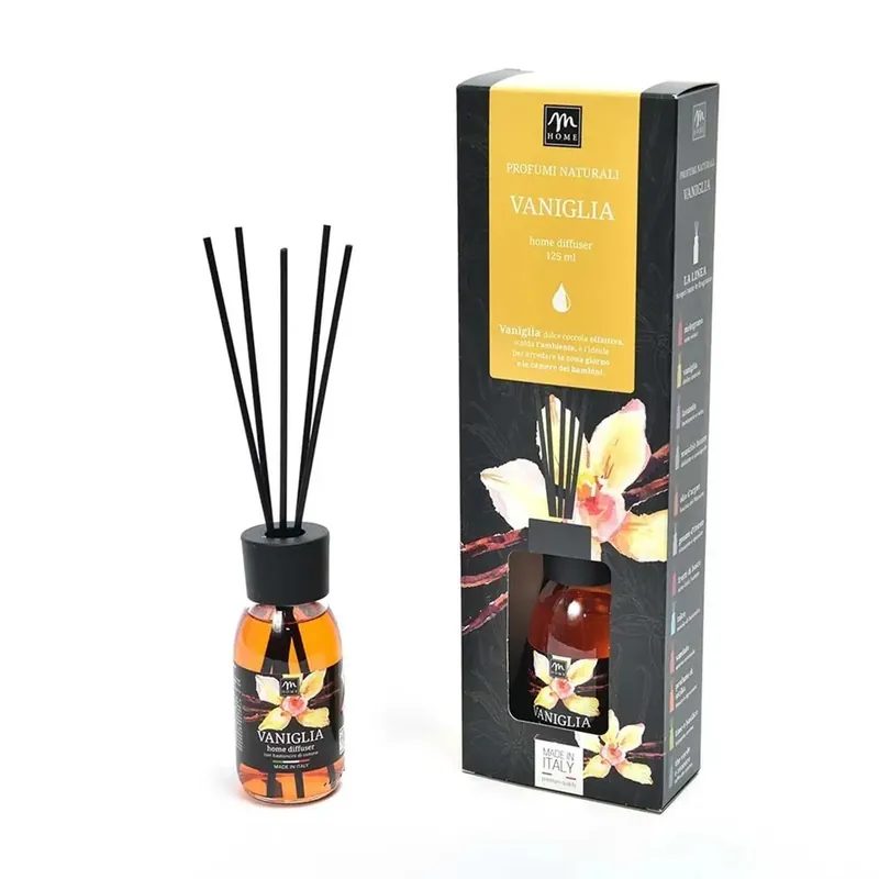 Diffusore per ambienti con bacchetti in cotone essenza vaniglia 125 ml Goedkoop