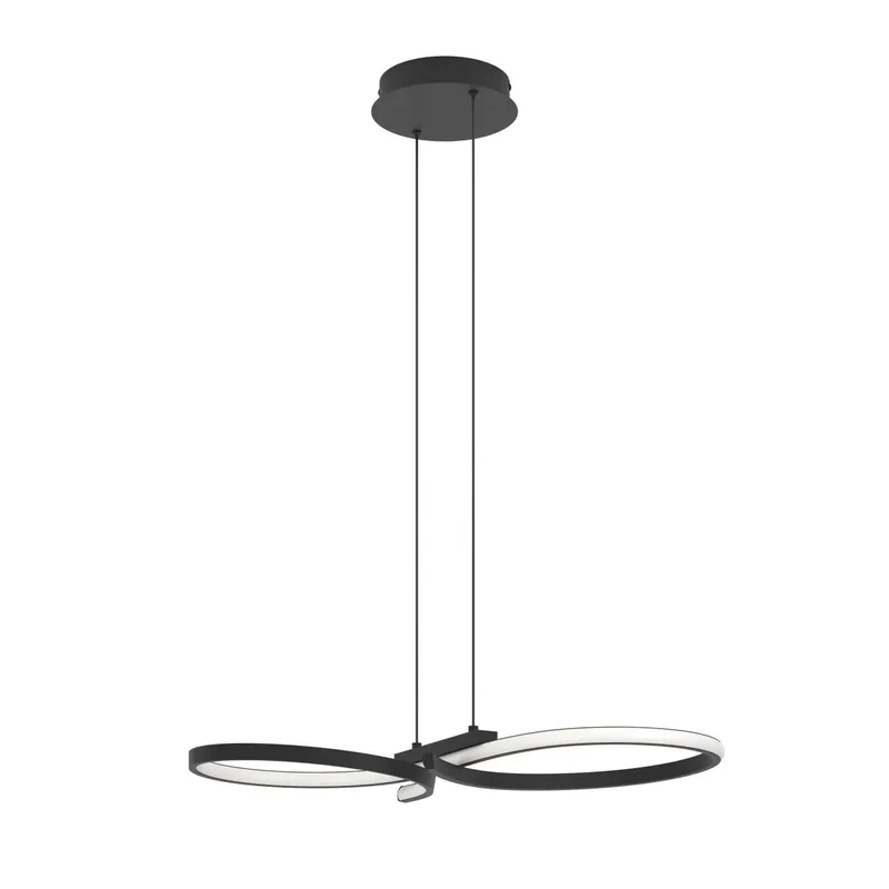 Betaalbaar Lampadario a sospensione LED Eglo Serpins 21W3000K2500Lm L66x30xH110 cm nero bia