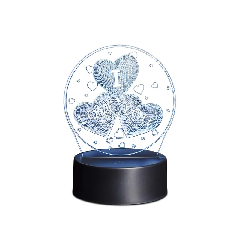 Koopje Lampada LED I love you multicolore in plexyglass
