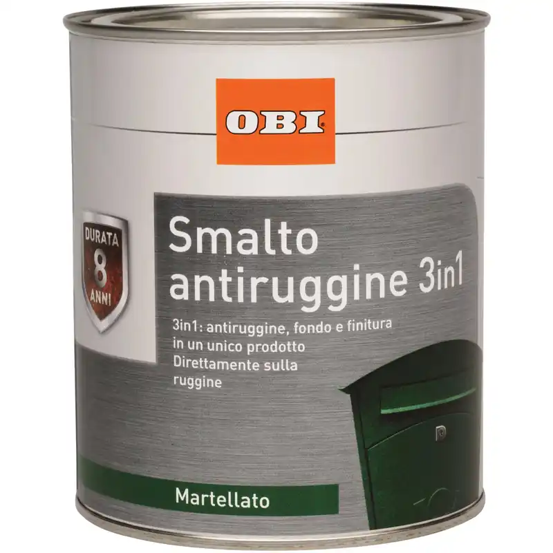 Smalto antiruggine OBI 3 in 1 martellato antracite 2,5 l Hete Deal