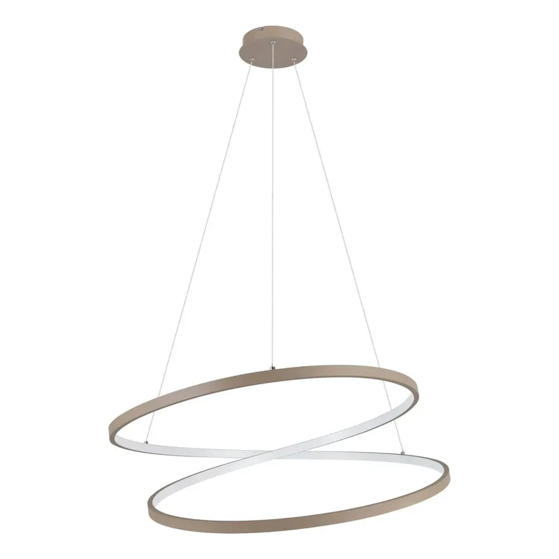 Dagaanbieding Lampadario a sospensione LED Eglo Ruotale 42W 3000K 5000Lm Ø70xH150 cm sabbia