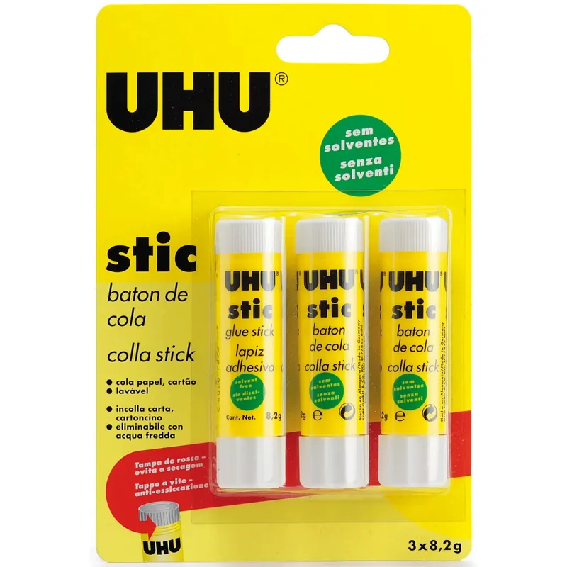 Colla stick UHU Stic blister 8,2 g 3 pz Goedkoop