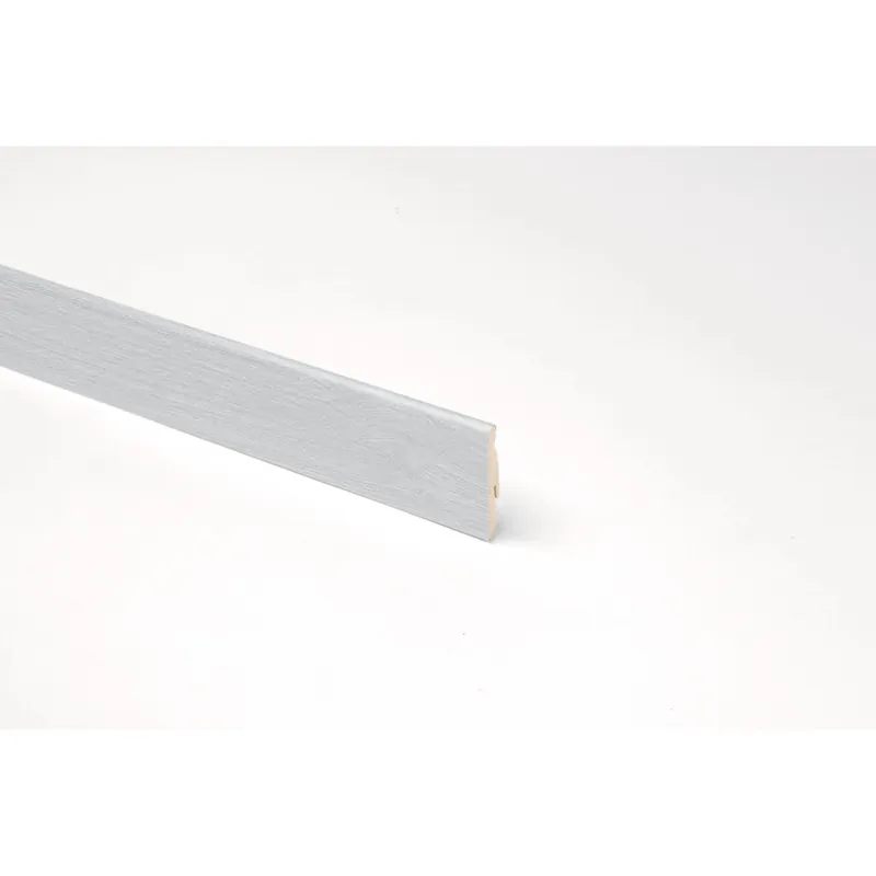 Laatste Versie Battiscopa in MDF rivestito rovere grigio H 5,8 cm