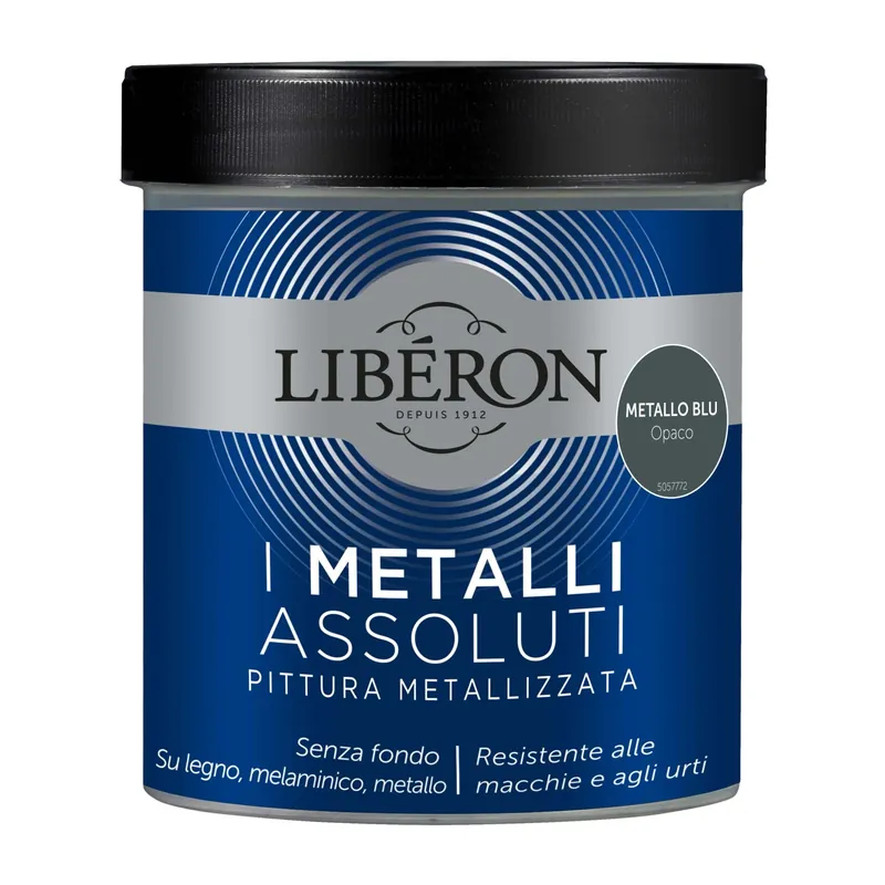 Pittura Metallizzata I Metalli Assoluti Blu opaco 0,5 l Seizoensaanbieding
