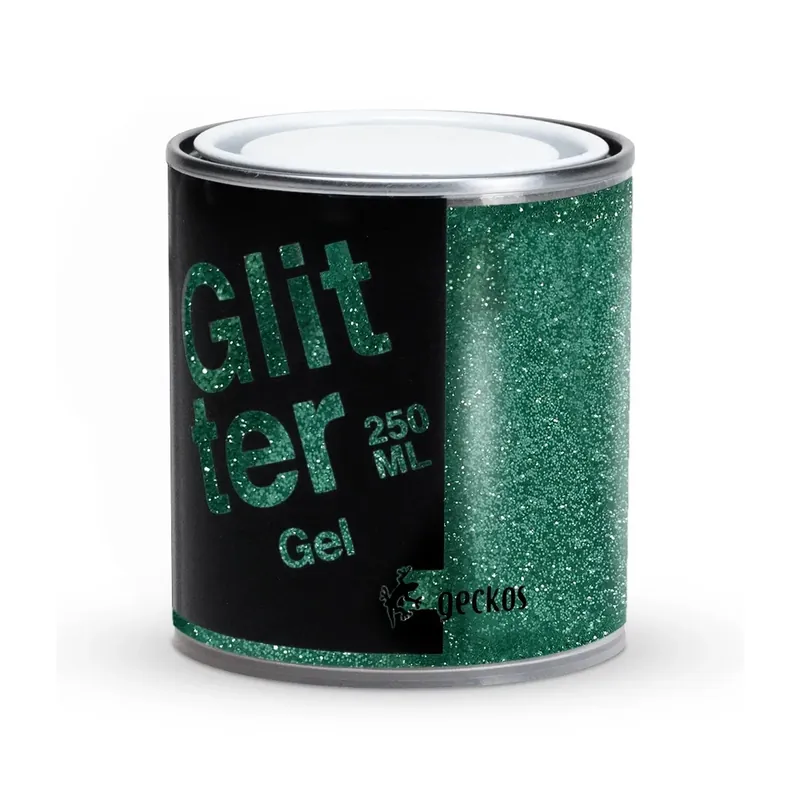Populair Glitter in gel Verde 250 ml