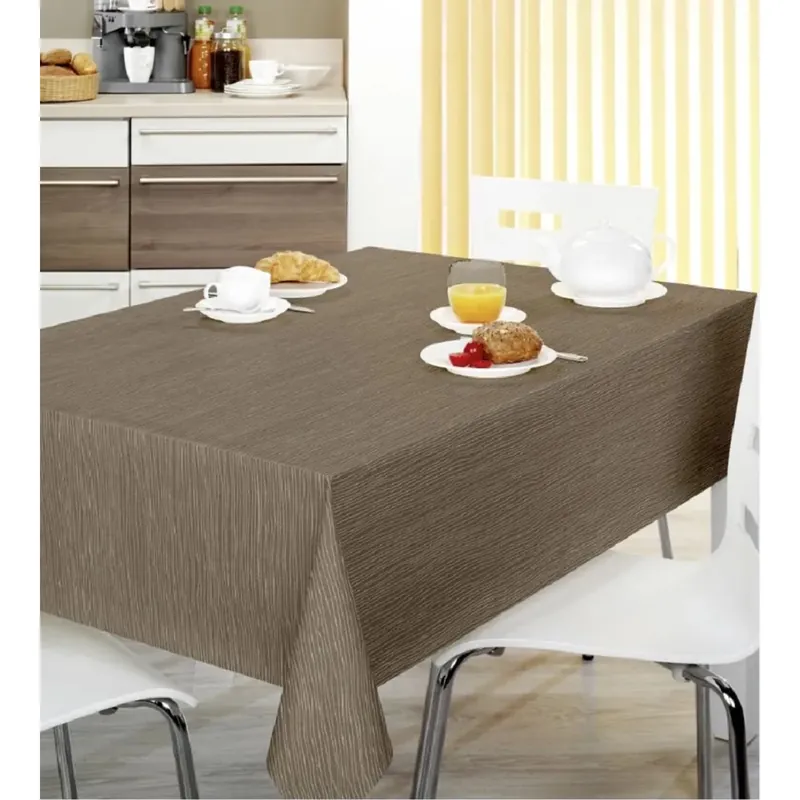 Beste Prijs Tovaglia in pvc goffrato scozzese color moka al metro