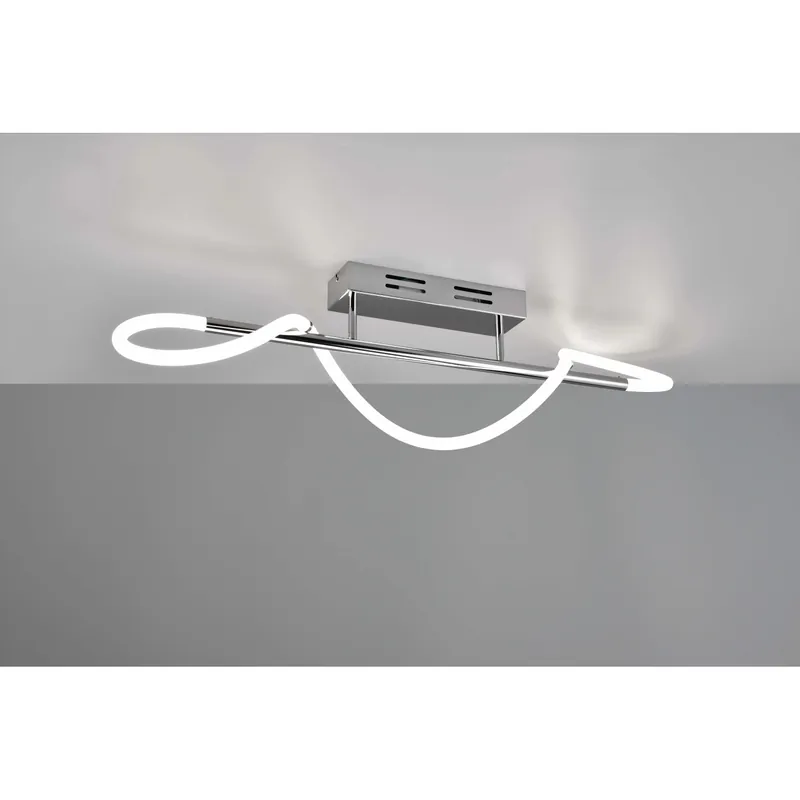 Plafoniera LED Argos 3500 lm Bianco Neutro metallo cromato Ø 105 cm Uitverkoop