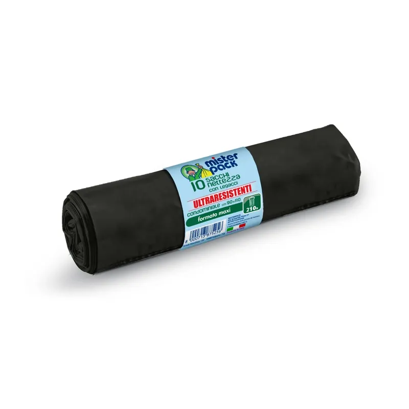 Voordeelprijs Sacchi spazzatura ultresistenti Misterpack 210 l nero 10 pz