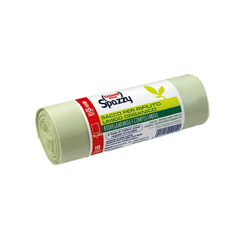 Beperkte Voorraad Sacchi spazzatura biodegradabili Domopak Spazzy 110 l trasparente 10 pz