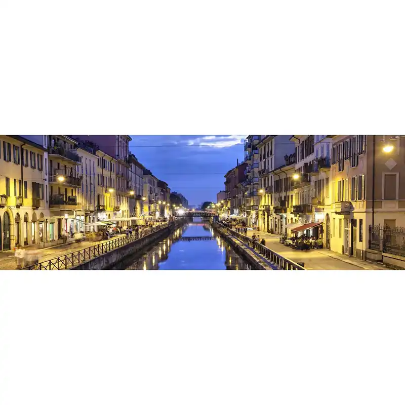 Alleen Vandaag Canvas stampato su tela Navigli 40x120 cm