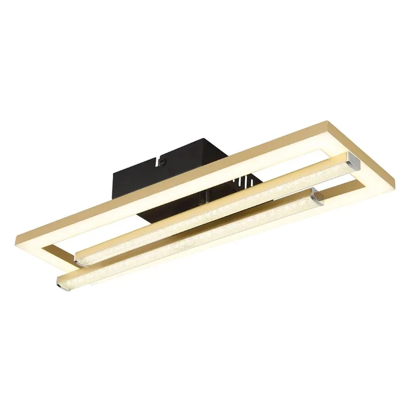 Plafoniera LED Highway 2860 lm bianco neutro 40x37,5 cm nero-oro Populair