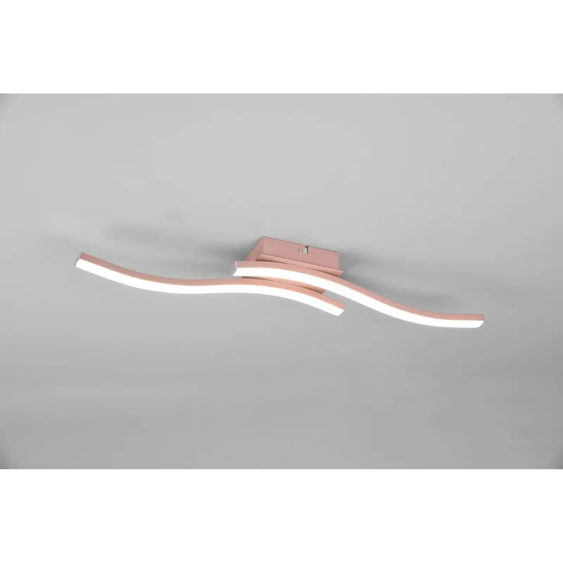 Koopje Plafoniera LED Route 2 luci 600 lm Bianco Neutro oro rosa Ø 56 cm