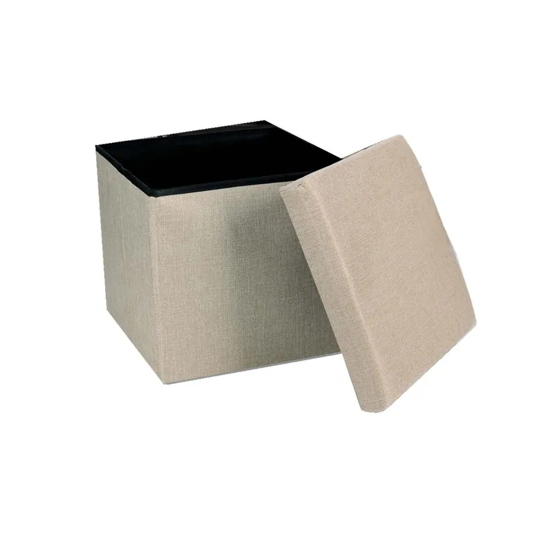 Meest Verkocht Pouf contenitore pieghevole beige 38x38xh36 cm