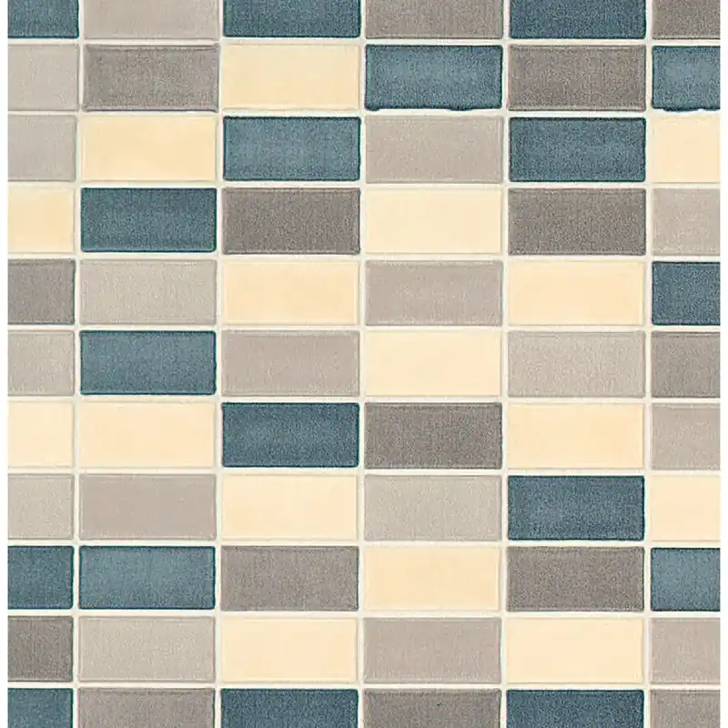 Betaalbaar Plastica adesiva in rotolo fantasia piastrella mix 45 cm x 2 m