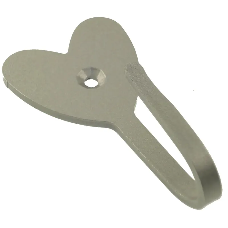 Gancio per tende in metallo forma cuore argento Actieprijs