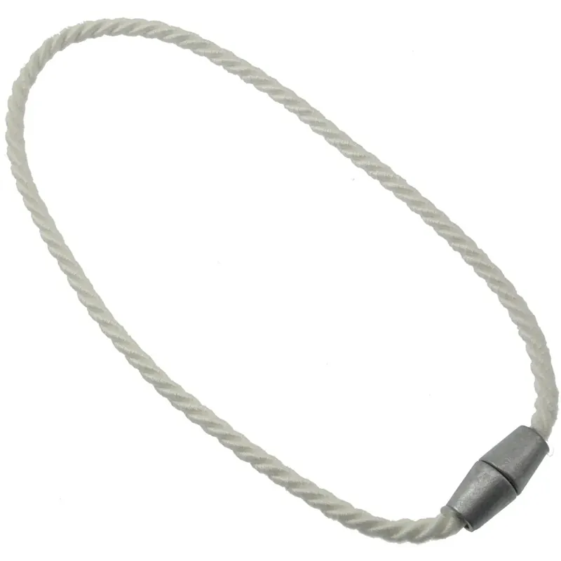 Koop Vandaag Fermatende calamita Bracciale in acciaio bianco