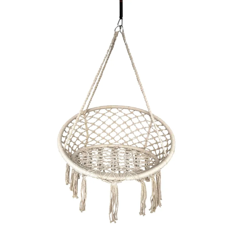 Nu Kopen Amaca in cotone e acciaio con frange decorative 80x60 cm
