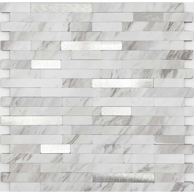 Op = Op Piastrella adesiva mosaico Carrara 4 pz 300x300x40 mm