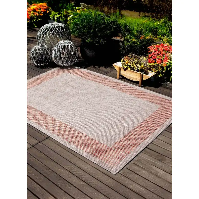 Lage Kosten Tappeto per esterno Flatweave Frame beige 120x170 cm