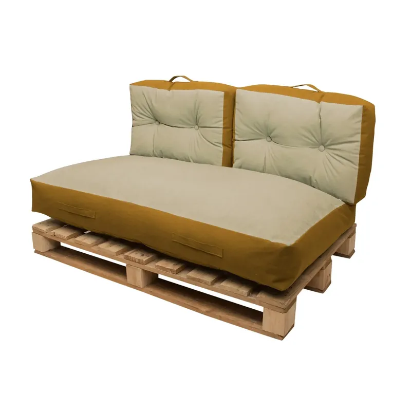 Must-Have Cuscino da pavimento Futon idrorepellente colore ocra 80x120 cm