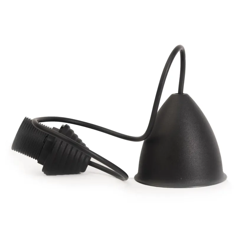 Beperkte Voorraad Montatura nera per lampadario a sospensione E27 H100 cm