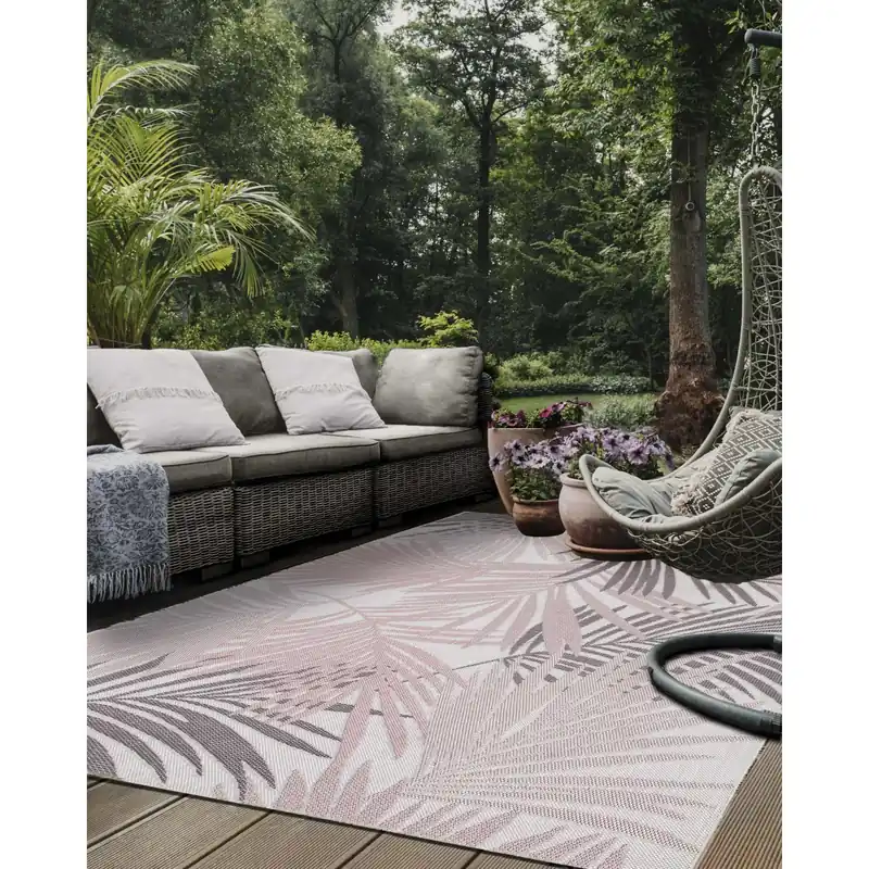Koop Vandaag Tappeto per esterno Flatweave Palm rosa 120x170 cm