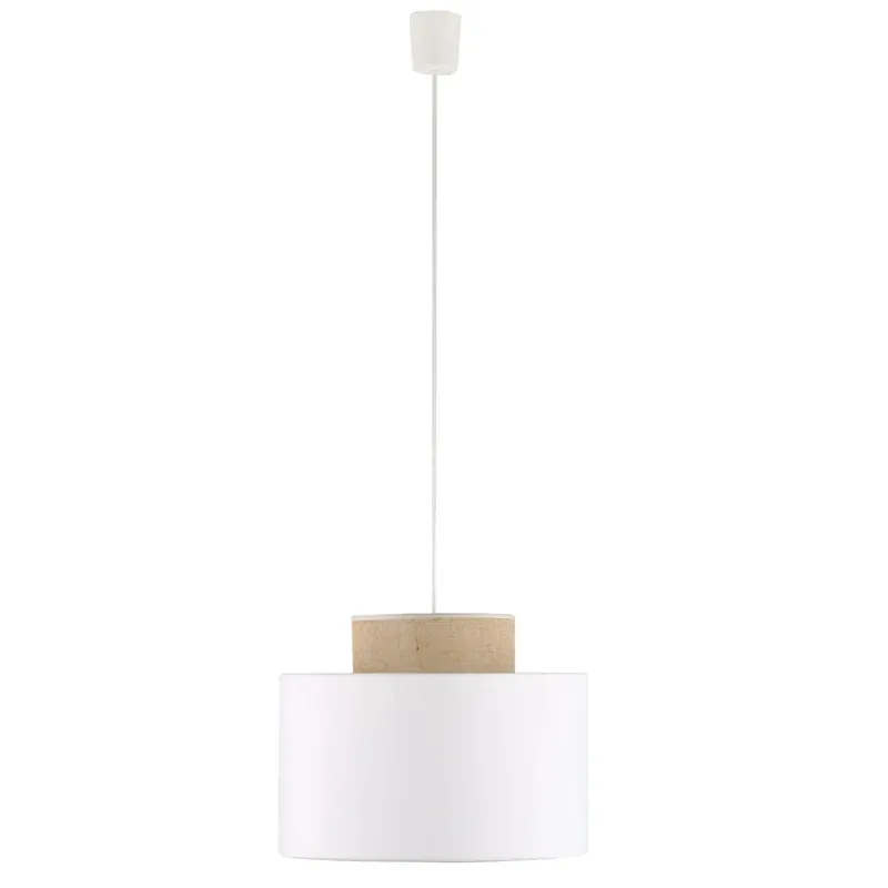 Speciale Aanbieding Lampadario a sospensione E27 bianca e beige 120x45x45 cm
