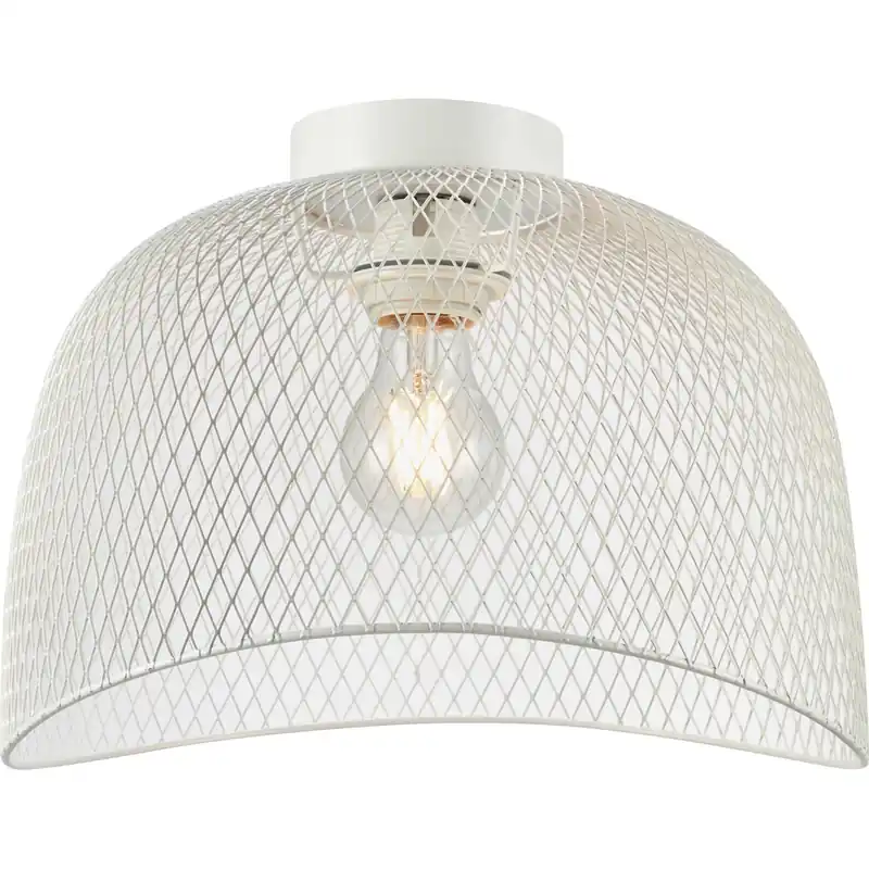 Aanbieding Plafoniera in metallo bianca 30 x 20 cm
