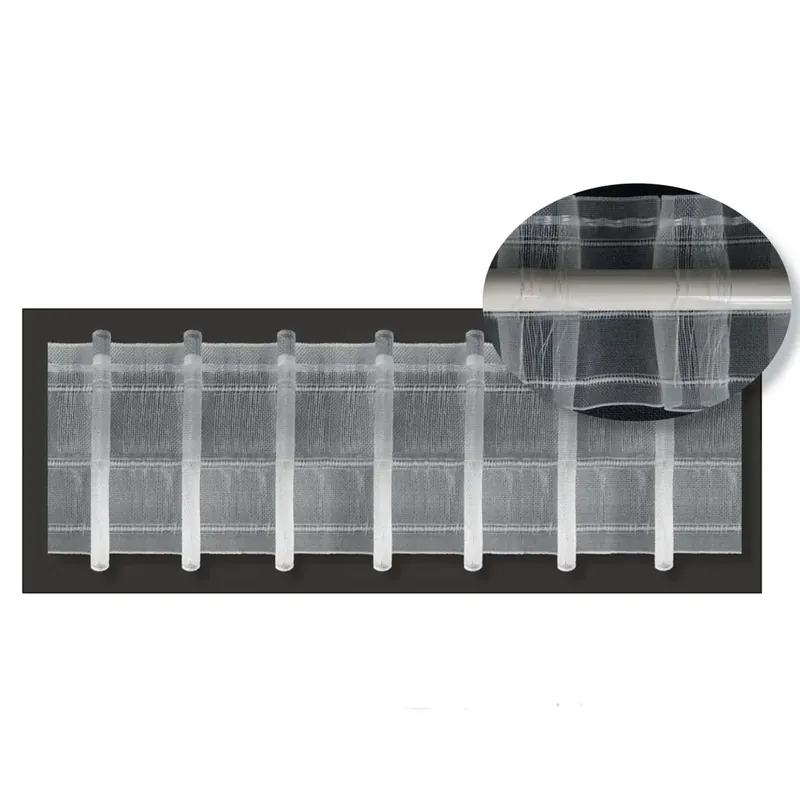 Meest Verkocht Fettuccia per tende con passanti nascosti trasparente H 100 mm