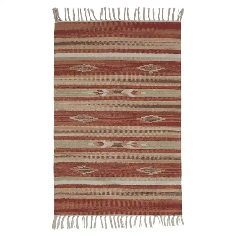 Tappeto in cotone Durrie terra 120x60 cm Beperkt Aanbod