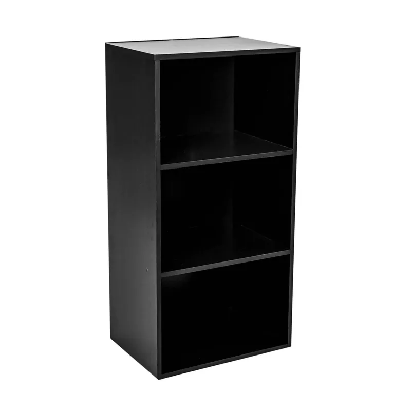 Libreria 3 ripiani in pannello truciolare Nero 40x29,5x80 cm Goedkoop