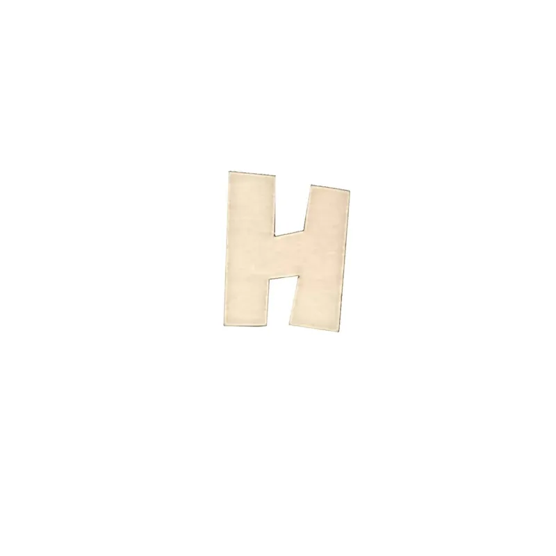 Lettera H decorativa in legno 4 cm Aanbieding