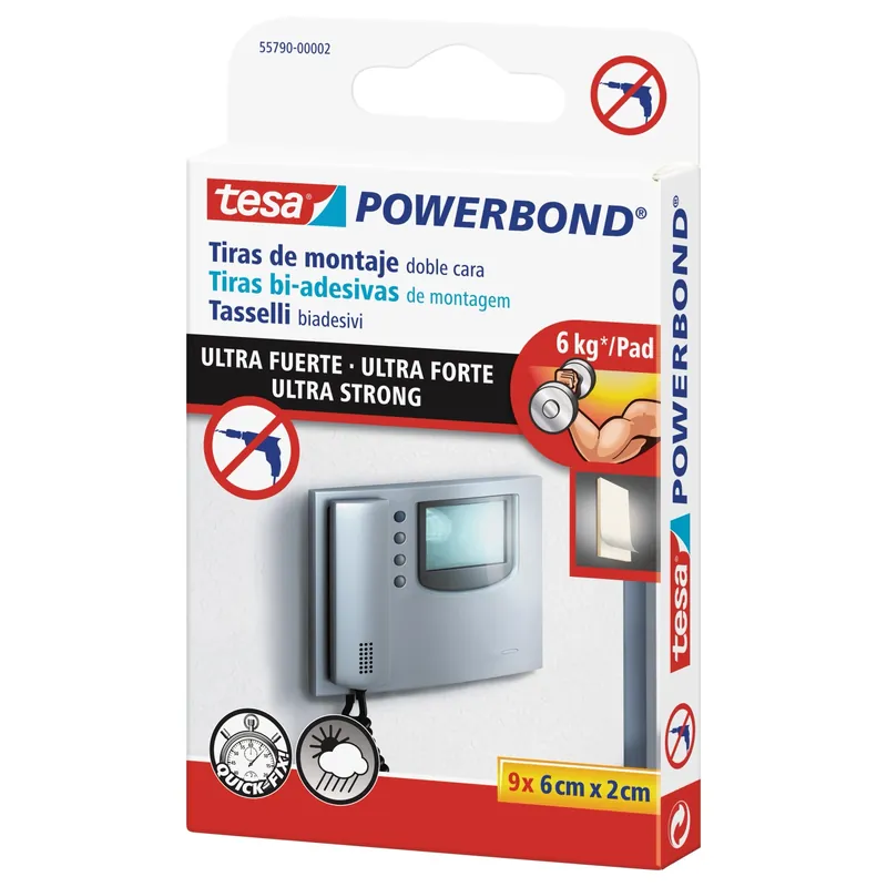 Must-Have Tesa tasselli biodesivi ultra forti 6 cm x 2 cm 9 pz