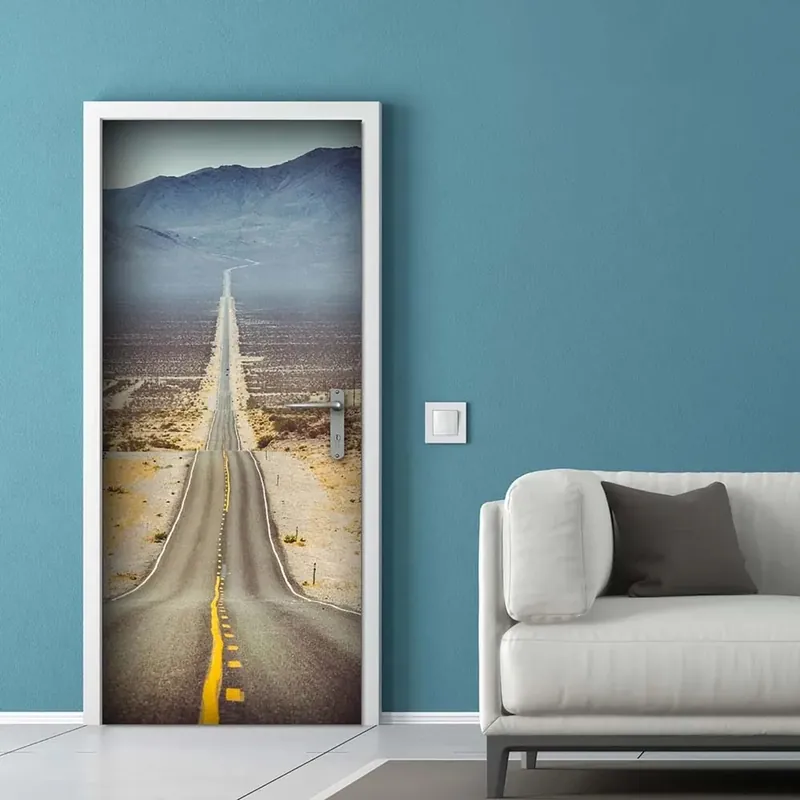 Decorazione Autoadesiva per porta Route 66 210x83 cm Actieprijs