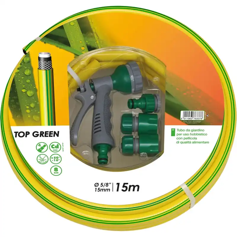 Tubo irrigazione retinato Kit FITT Top Green 15 m x Ø 15 mm giallo Gecertificeerd