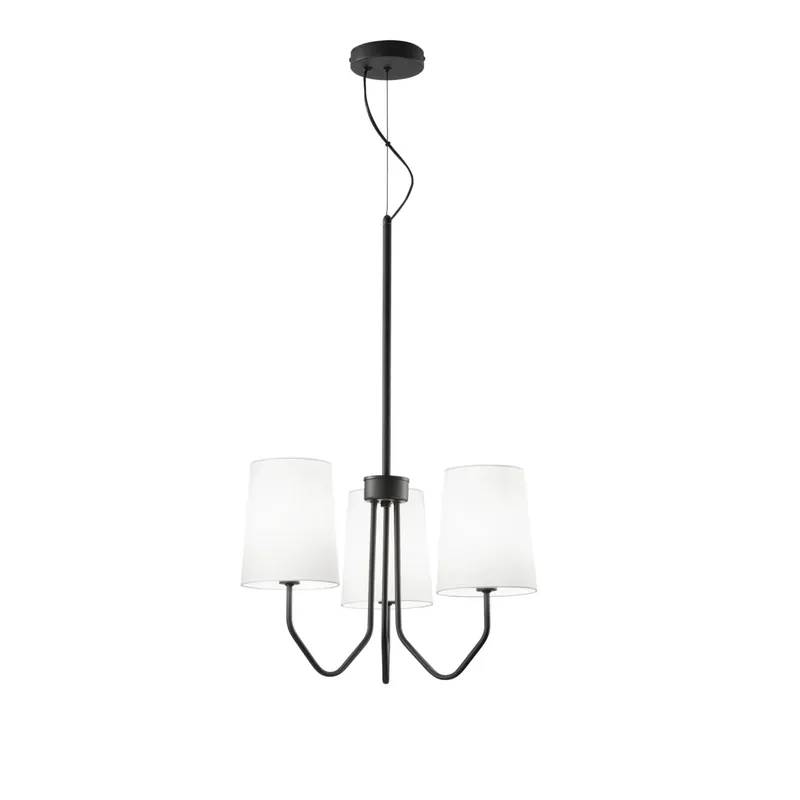 Favoriet Lampadario a sospensione I-sally-3-ner 3 luci E14 nero Ø 50 x H 150 cm