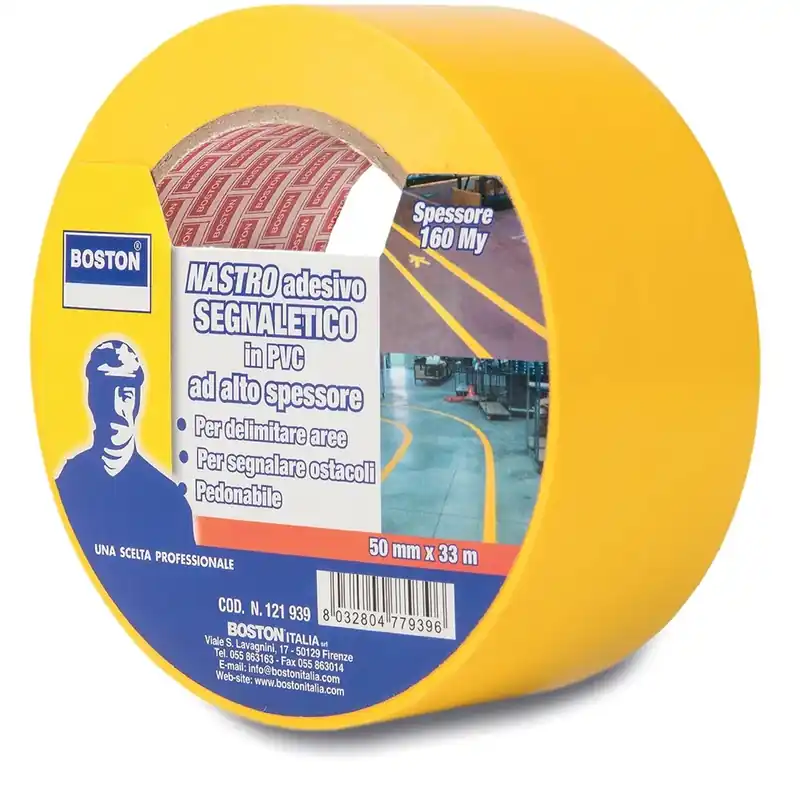 Nastro adesivo segnaletico 50 mm x 33 m giallo Meest Verkocht