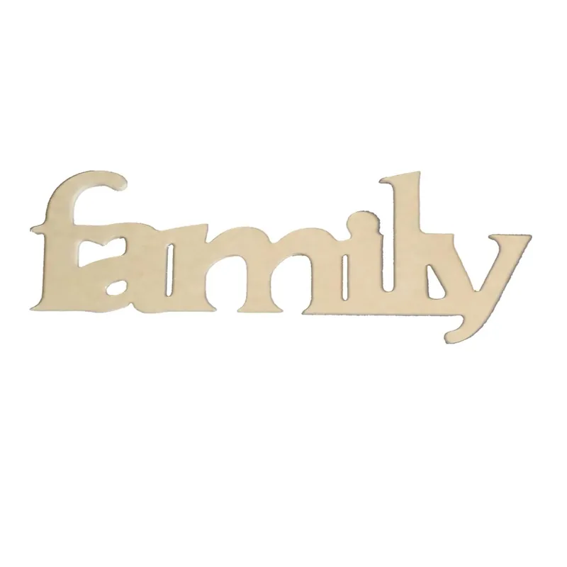 Scritta in legno mdf Family 51x15x1 cm Hoge Kwaliteit